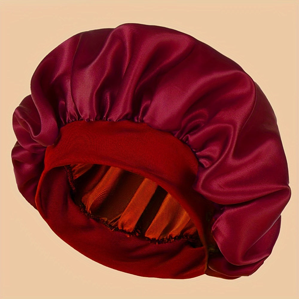 Unscented Silk Satin Sleep Cap Pink