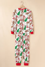 White Christmas Lounge Set For Women