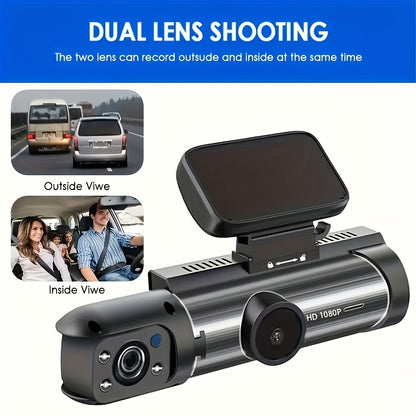 1080p Dual Camera Dash Cam With Night Vision