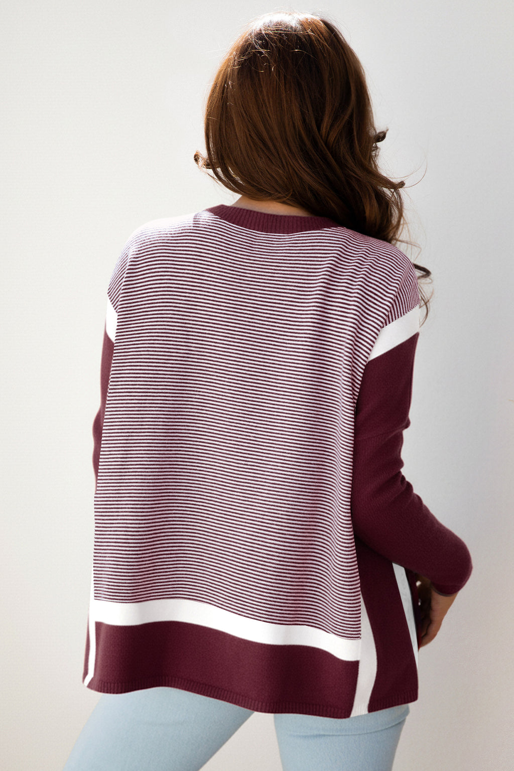 Green Stripe Oversized Sweater