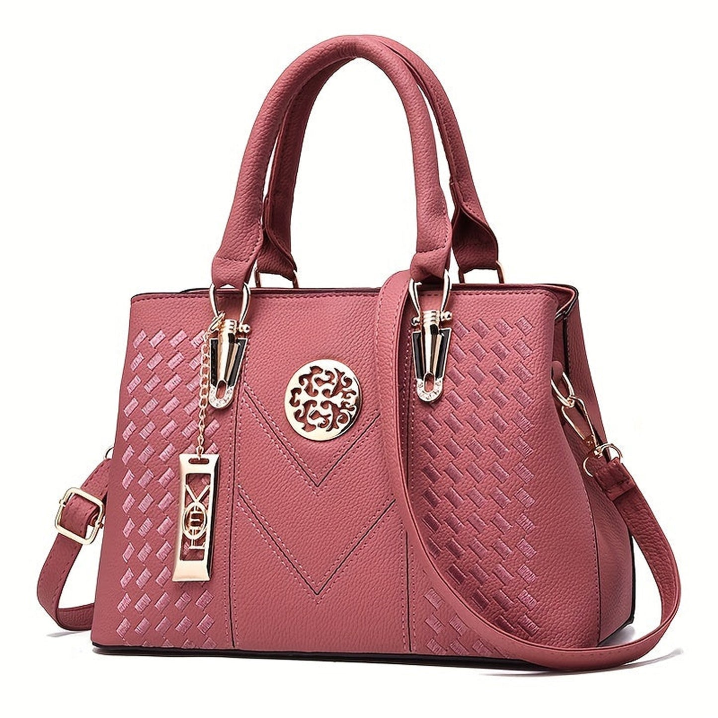 Chic Top Handle Satchel Bag - Stylish PU Handbag, Tote & Shoulder