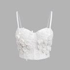 Floral Corset Bone Lace Top