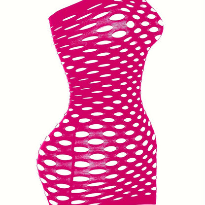 Alluring Ripped Fishnet Bodycon Dress - Ultra-Sexy Women's Lingerie Bodystocking