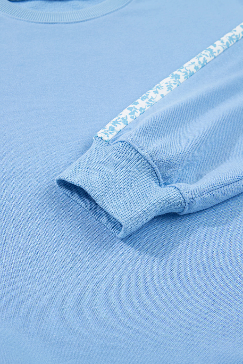 Blue Floral Lounge Set Women Cozy Comfort