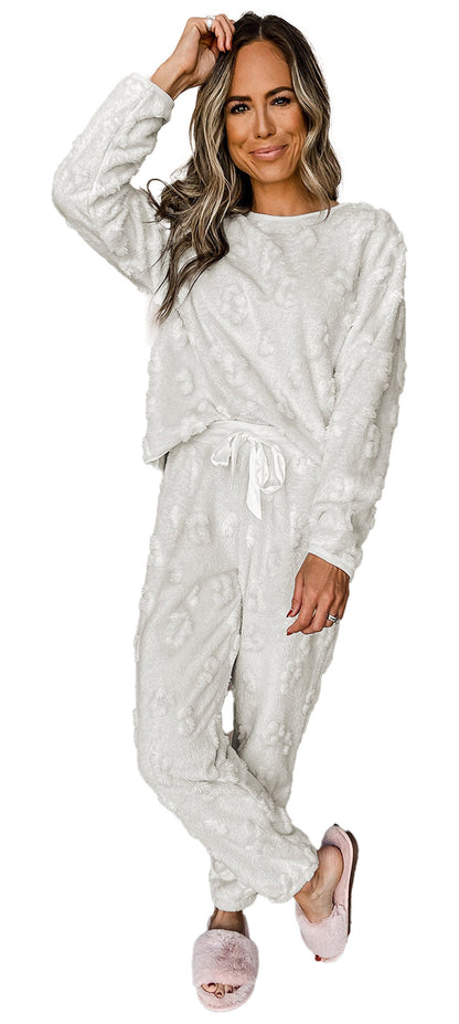 Light Grey Leopard Lounge Set For Comfort