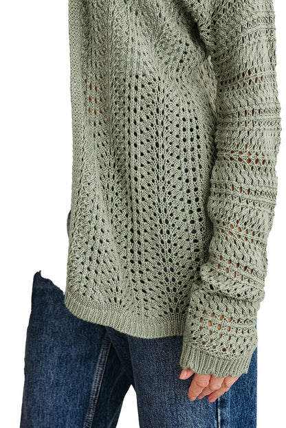 Green Scalloped Edge Cardigan