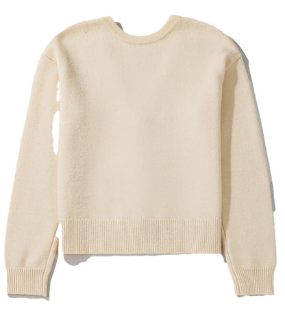 Jet Stream Bowknot Front Loose V Neck Knitted Cardigan