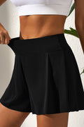 LuckeLadybug LLC black skort with a high waist design for comfortable and stylish activewear