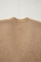 Dear-Lover Smoke Gray Fuzzy Cardigan For Cozy Style