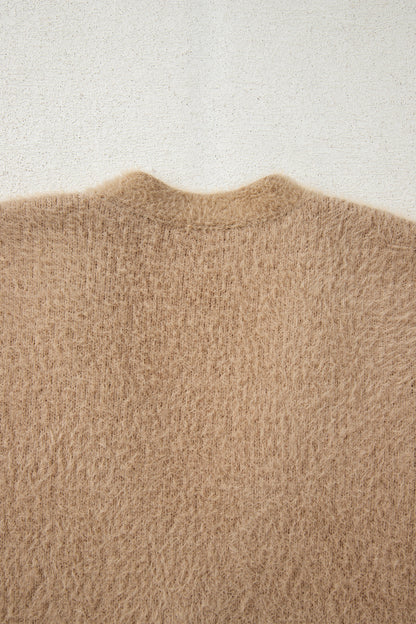 Dear-Lover Smoke Gray Fuzzy Cardigan For Cozy Style