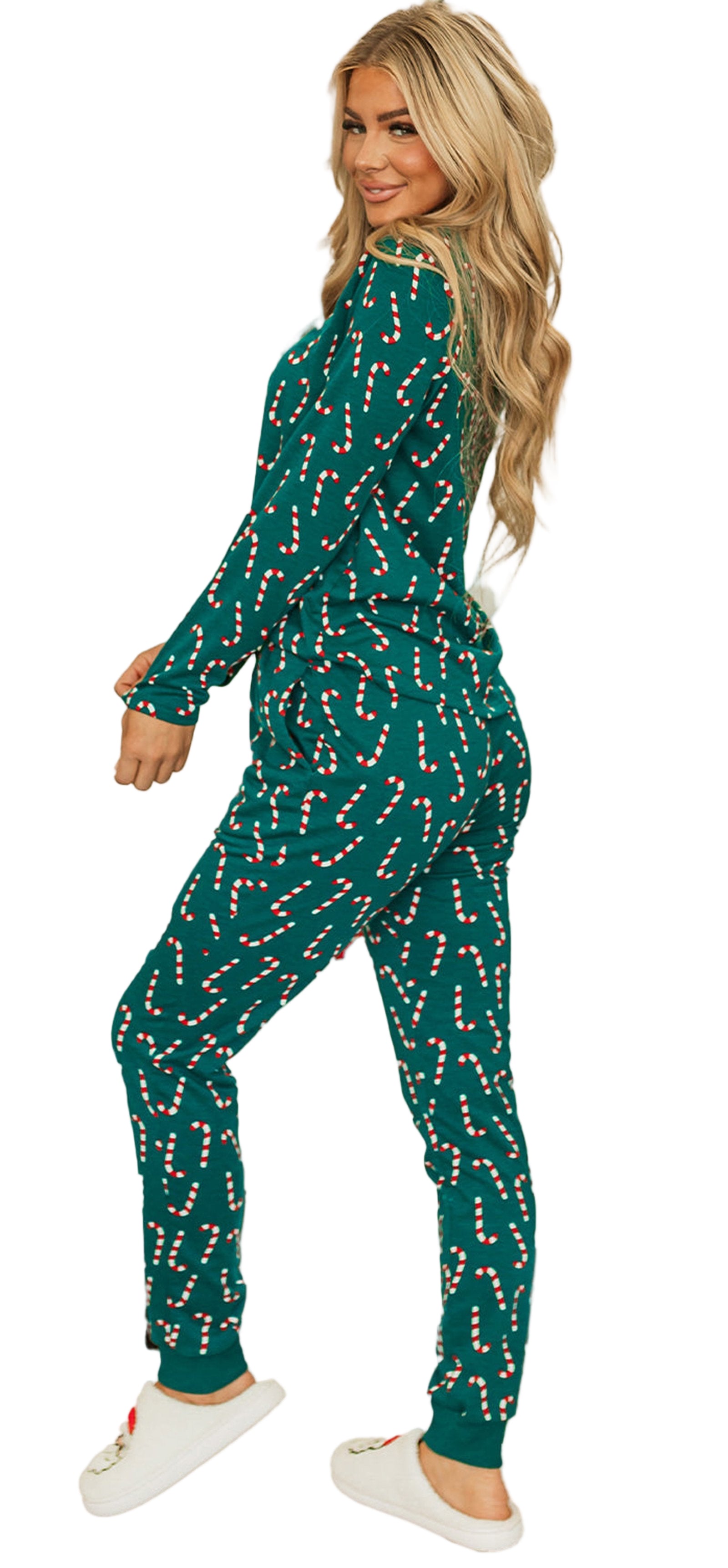 Green Christmas Lounge Set With Candy Canes