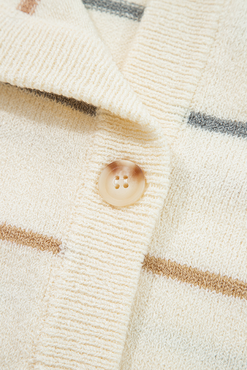 Multicolour Striped Cardigan Sweater