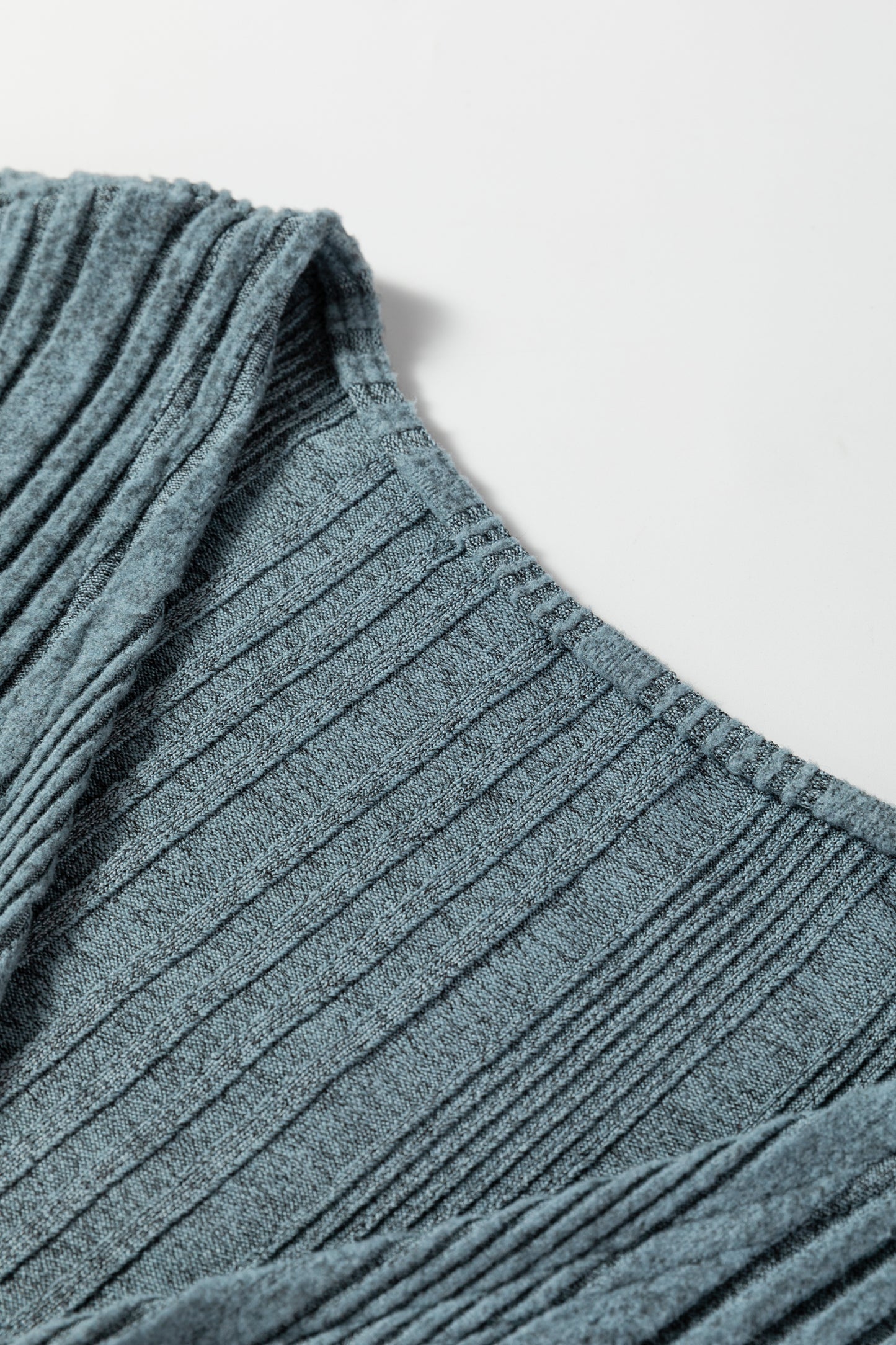 Black Ribbed Open Front Cardigan