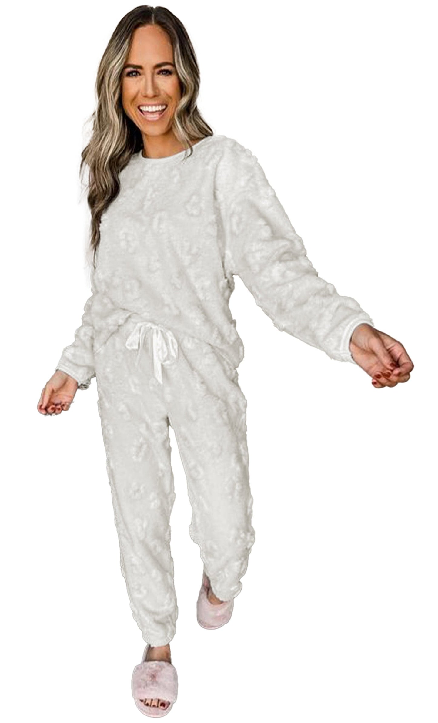 Light Grey Leopard Lounge Set For Comfort