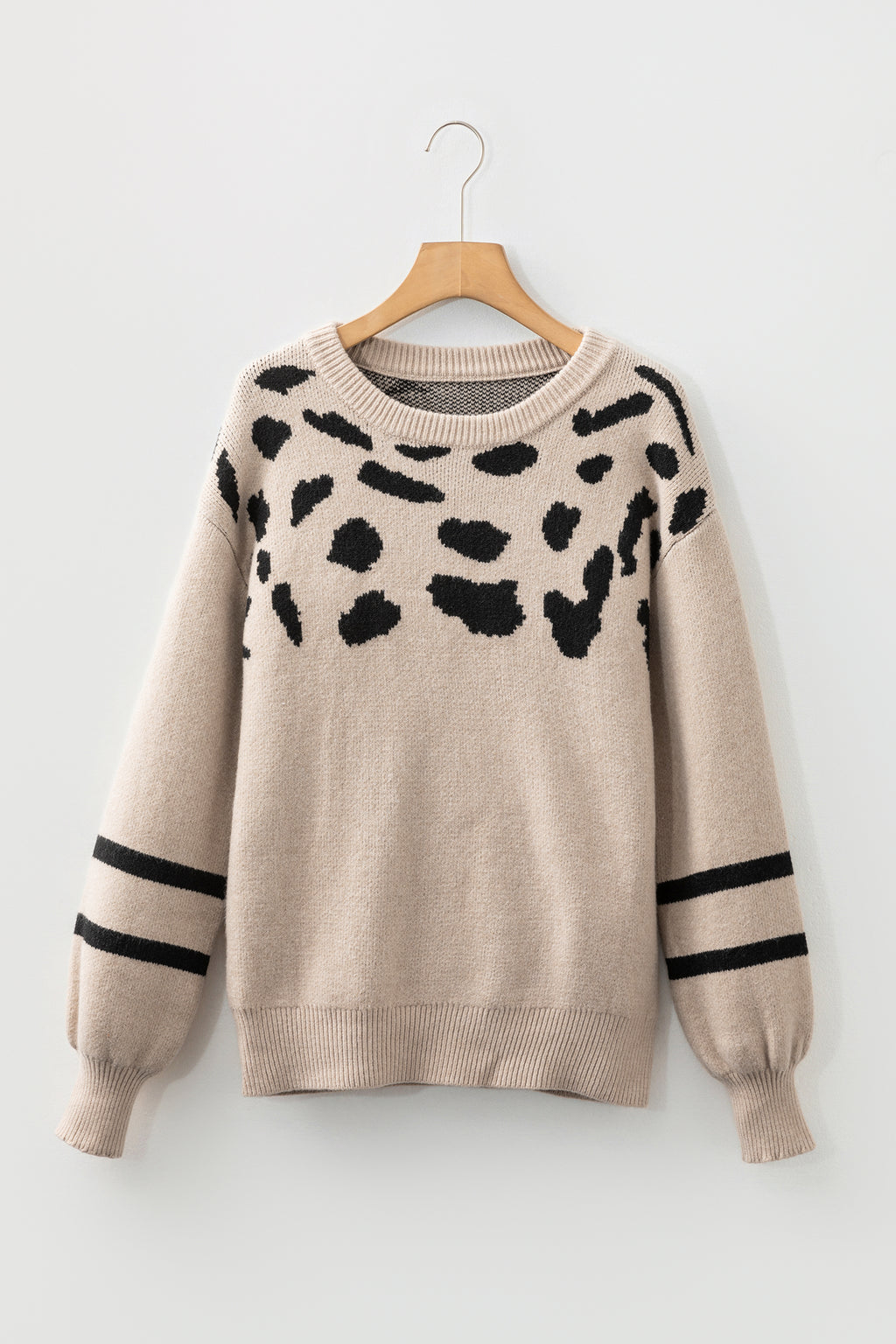 Khaki Leopard Sweater For Trendy Styles