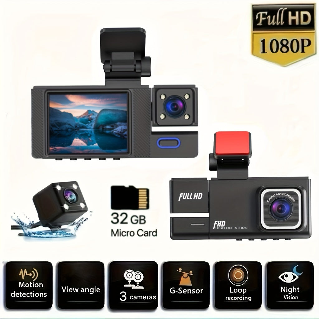 1080p Dash Cam Front And Rear With G-Sensor