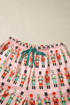Pink Nutcracker Pajama Set For Women