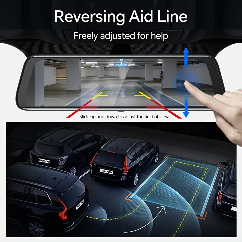 4k Mirror Dash Cam With Dual Cameras