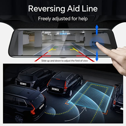 4k Mirror Dash Cam With Dual Cameras