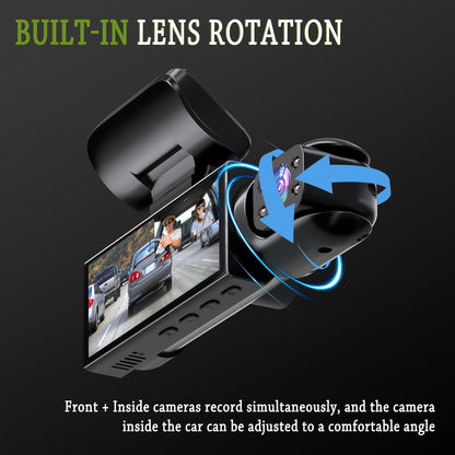 1080p Dual Camera Dash Cam With Memory Card