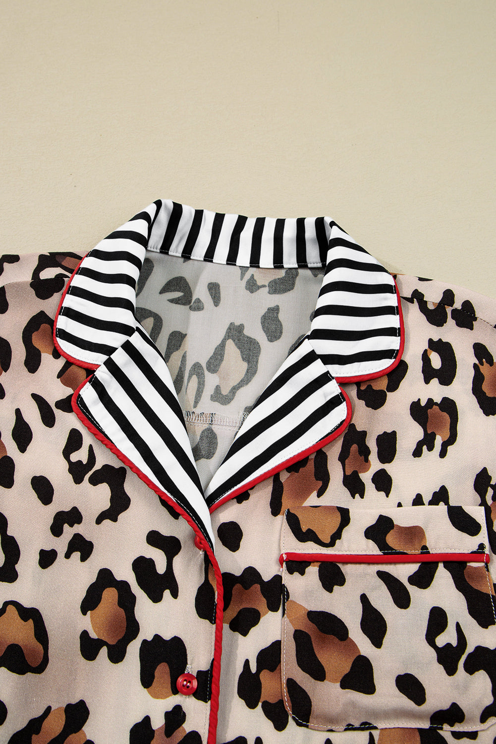 Leopard Print Pajama Set For Trendy Comfort