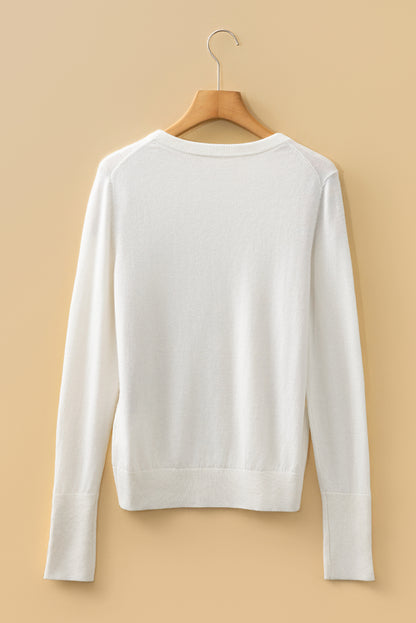 White Slim Sweater For Women Stylish Fit