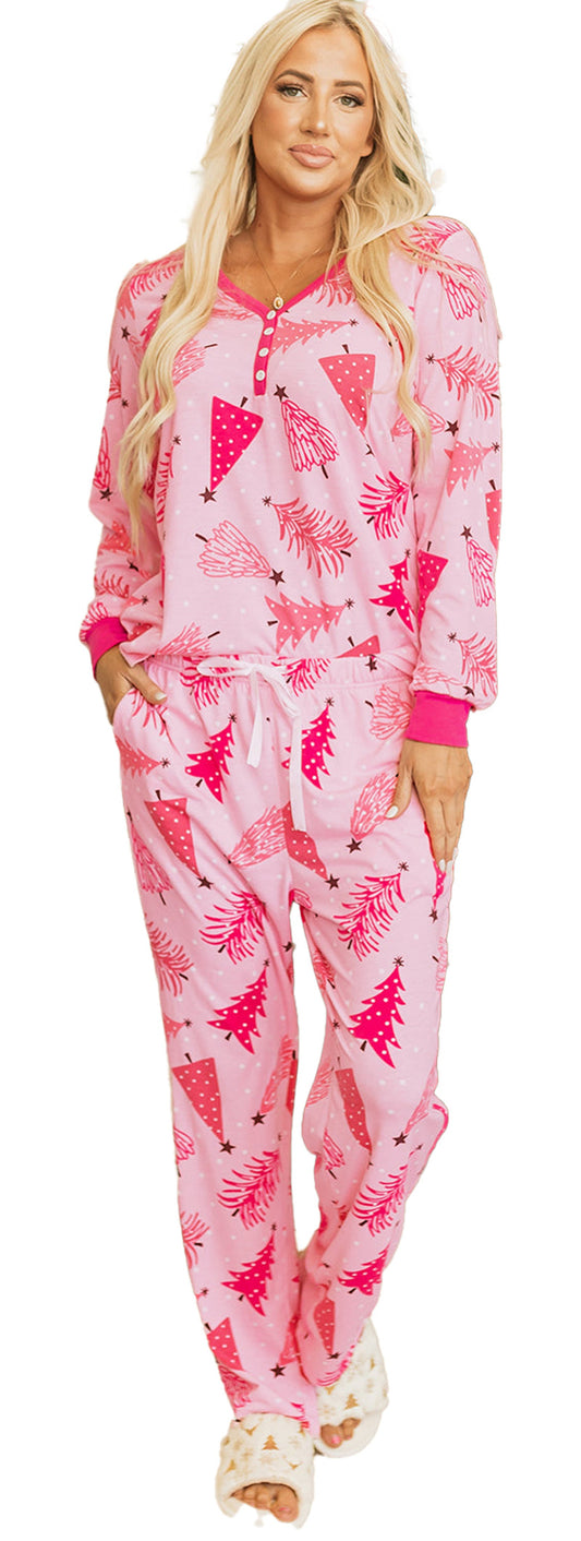 Pink Christmas Tree Lounge Set