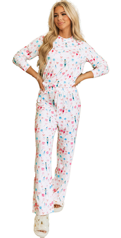 White Christmas Pajama Set Women