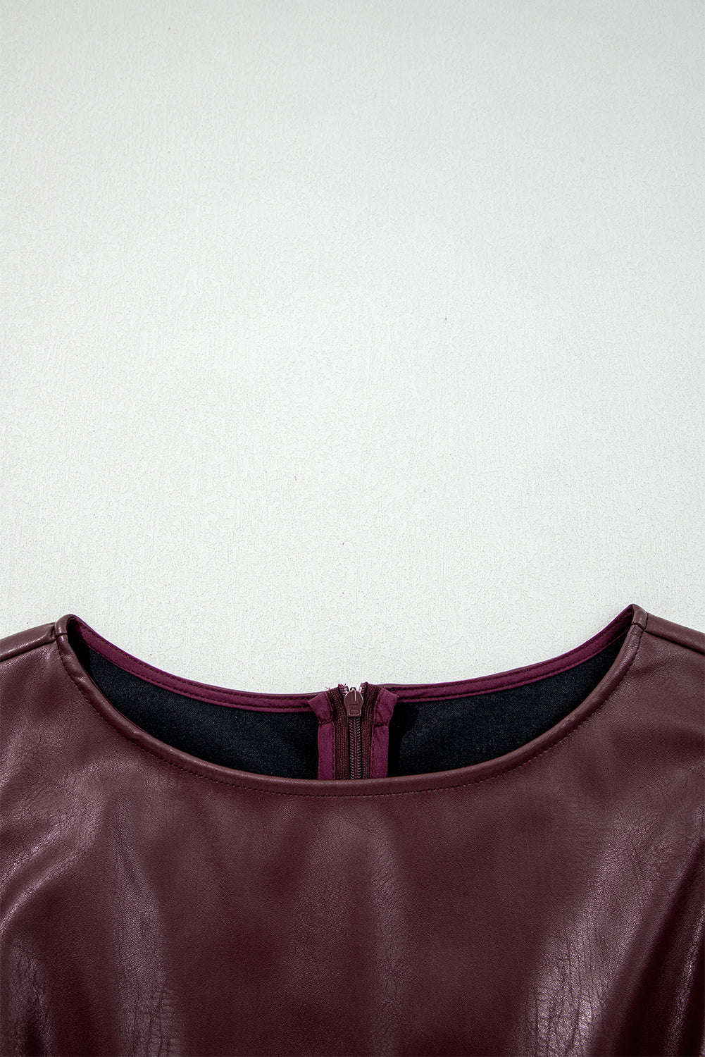 Vegan Leather Mini Dress Sleeveless A-Line