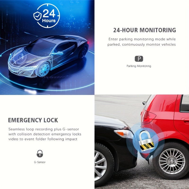 Hd 1080p Dash Cam Front And Inside