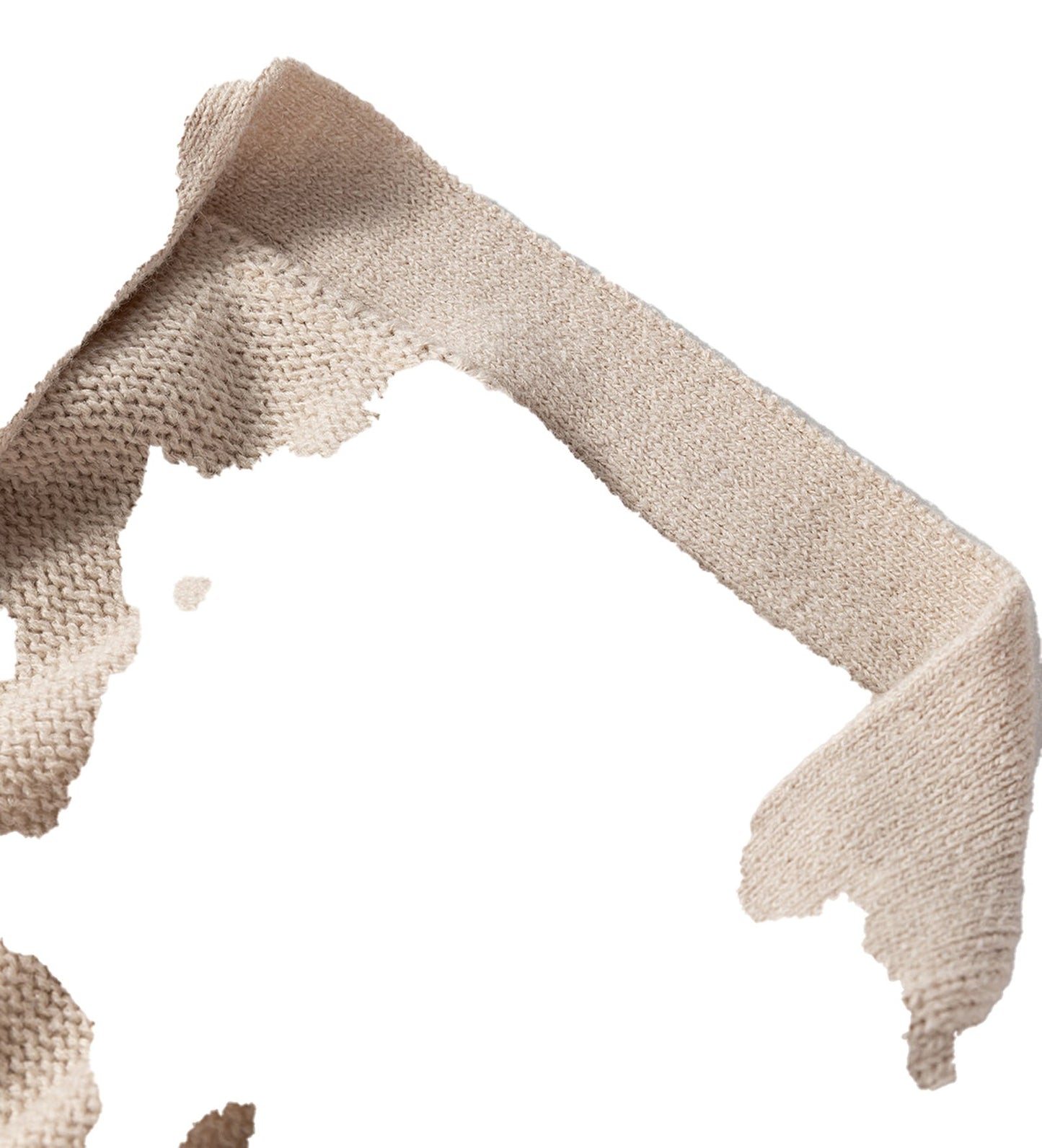 Beige Open Front Knitted Cardigan