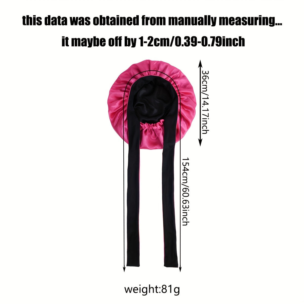 Double Layered Satin Sleep Bonnet With Bow