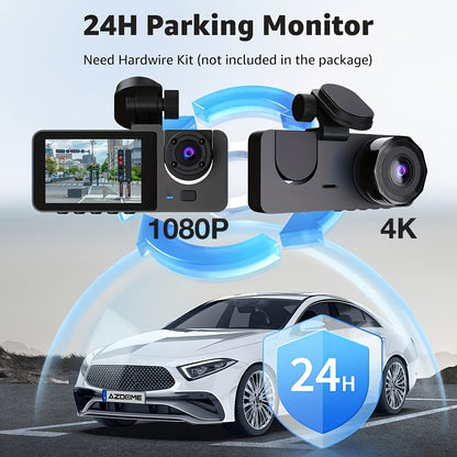 4k Front And Rear Dash Cam, Ultra Hd Recorder