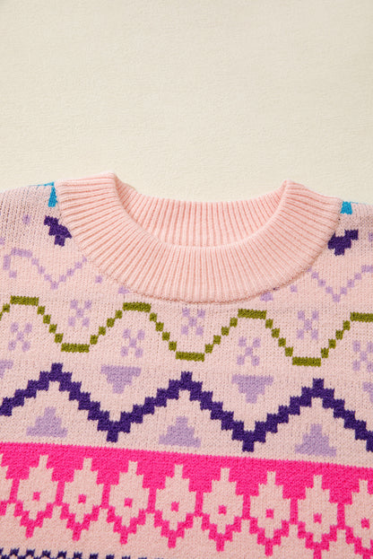 Multicolour Ethnic Christmas Sweater