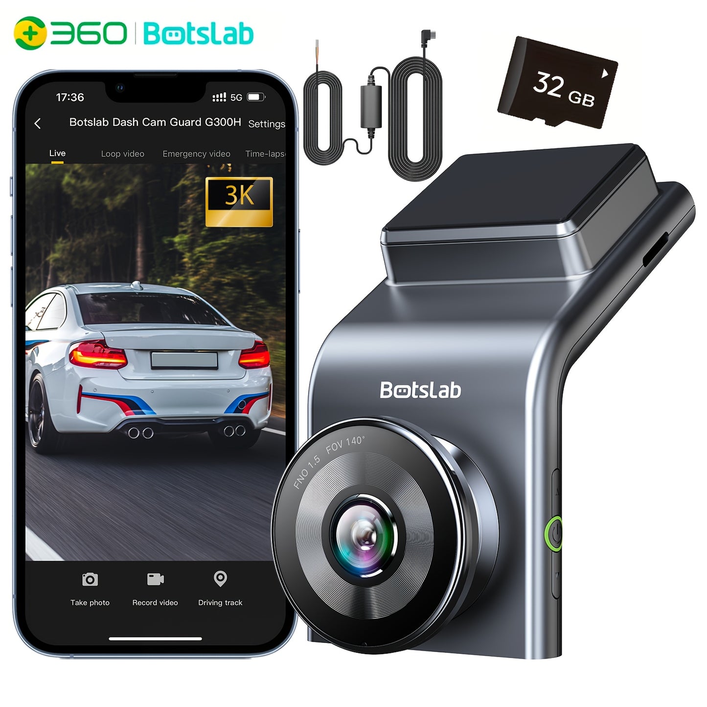 Front And Rear Dash Cam With Wifi And GPS