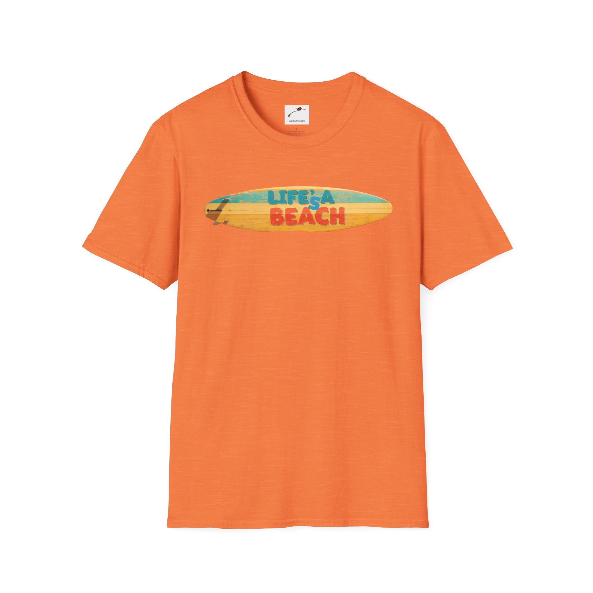 Lifes A Beach Text Stylish Summer Apparel Softstyle T-Shirt