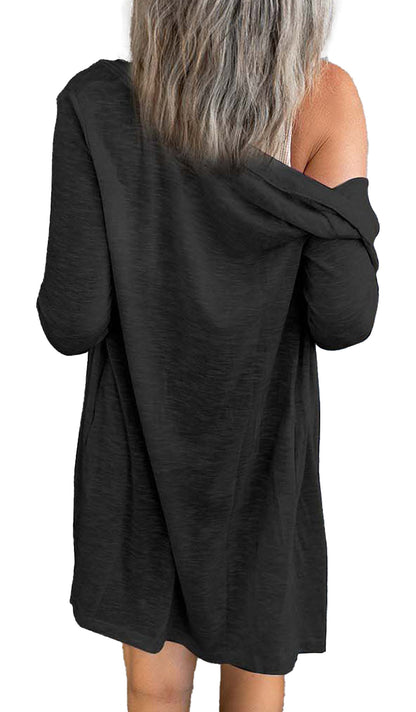 Black Sequined Santa Cardigan For Trendy Style