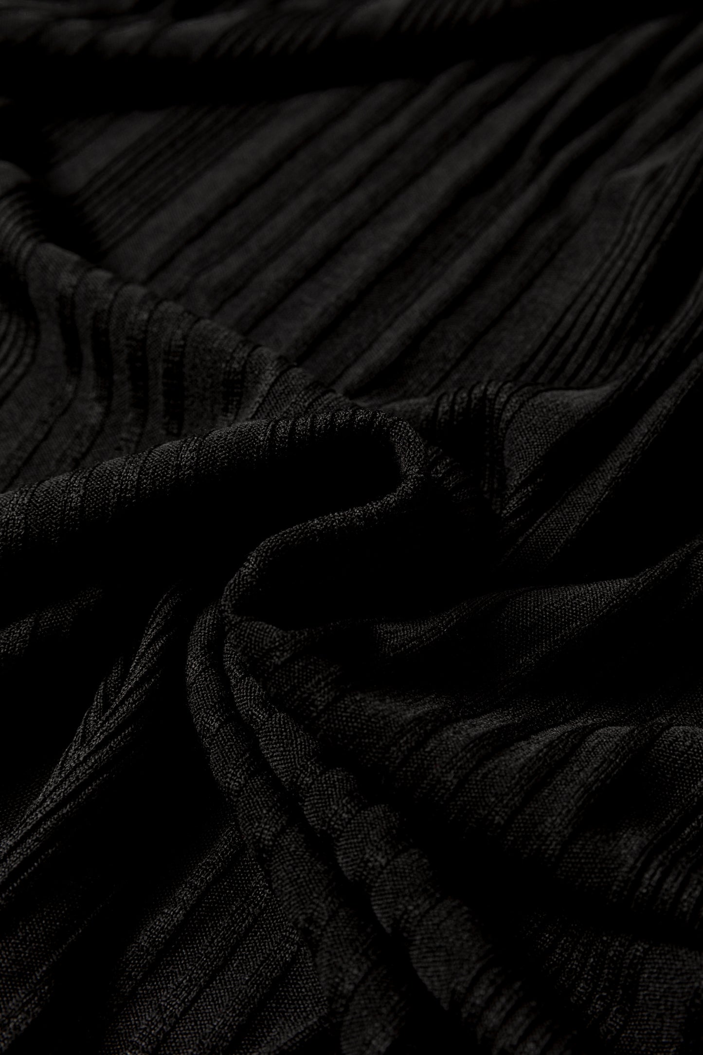 Black Ribbed Open Front Cardigan