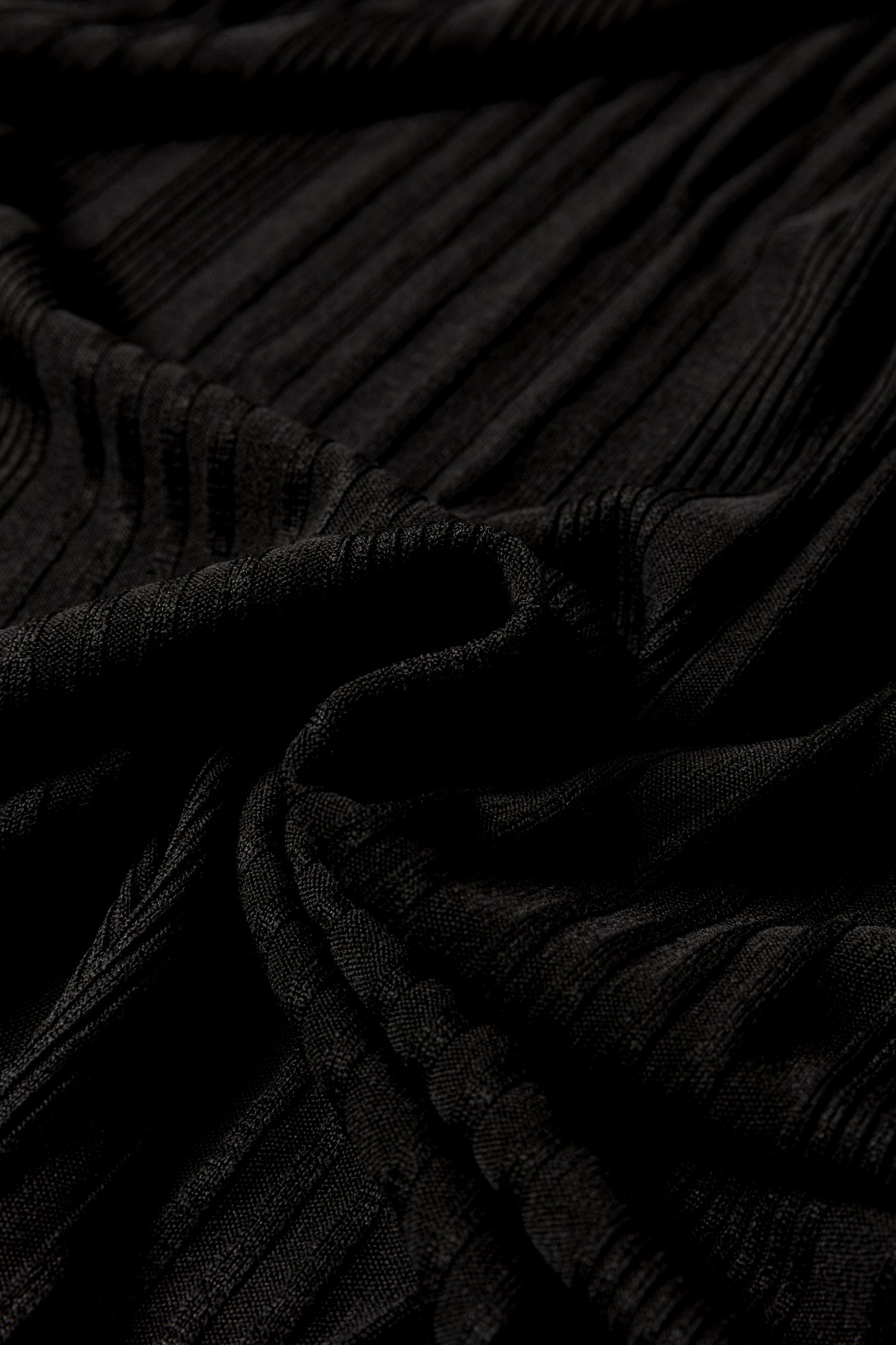 Black Ribbed Open Front Cardigan