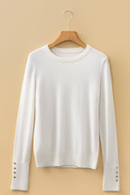 White Slim Sweater For Women Stylish Fit