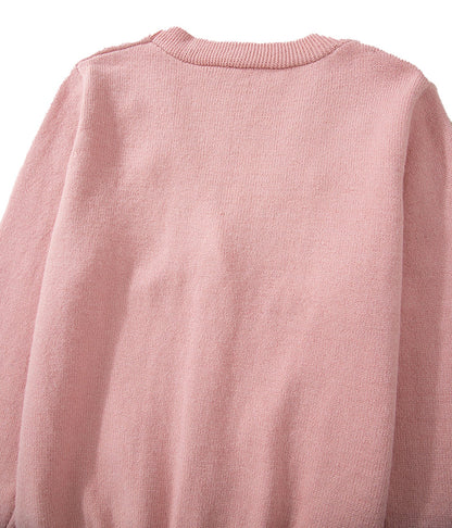 Pearl Beaded Knit Cardigan In Pink