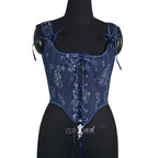 Floral Denim Corset Corset for Stylish Look