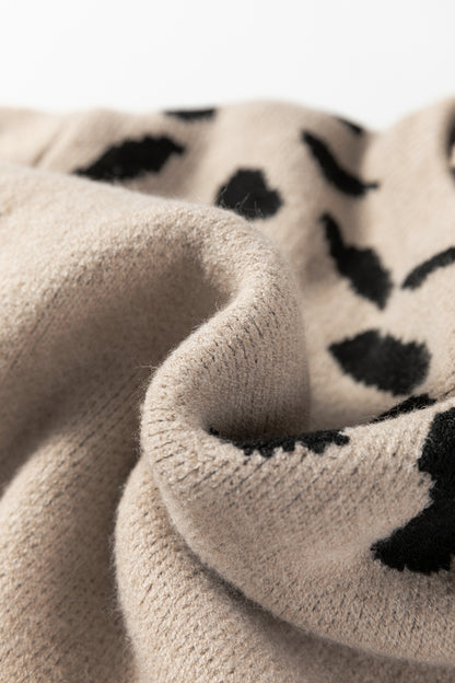 Khaki Leopard Sweater For Trendy Styles