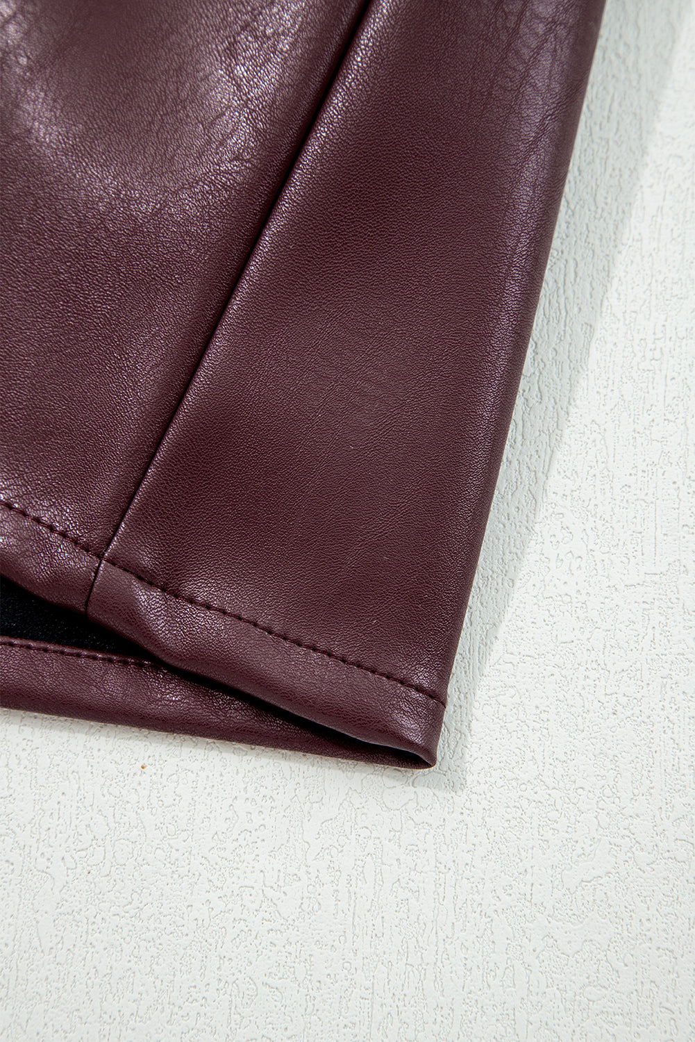 Vegan Leather Mini Dress Sleeveless A-Line