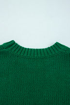 Evergreen Plaid Bow Christmas Sweater