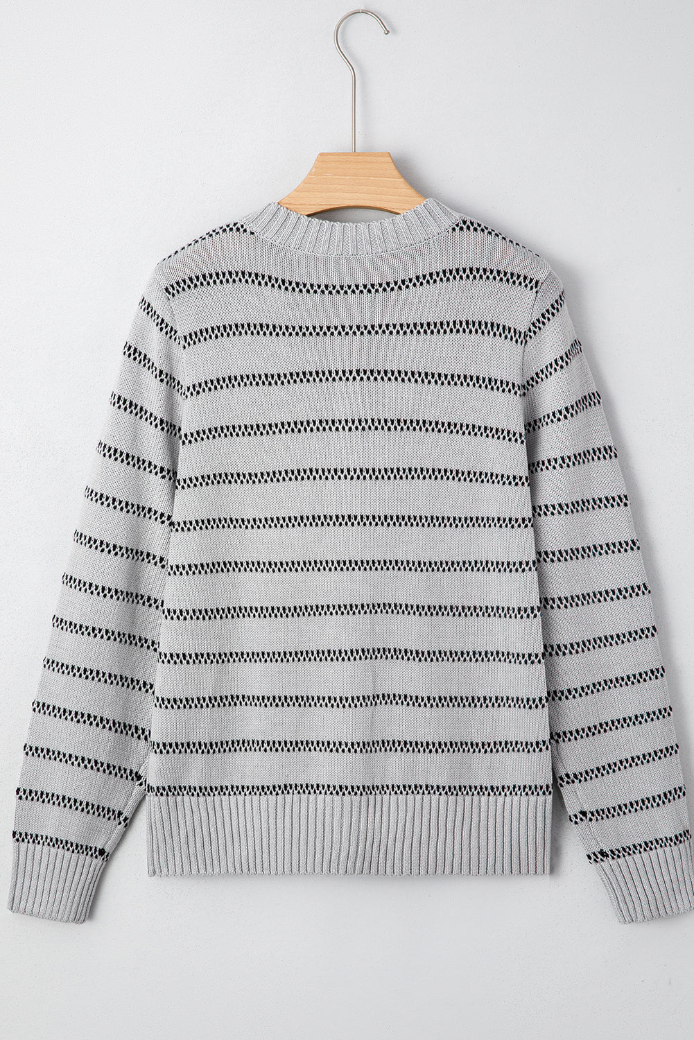 Gray Stripe Button Front Cardigan