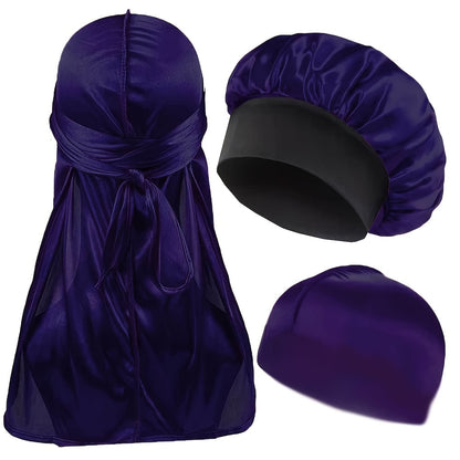 Satin Durag And Bonnet Set Red Edition