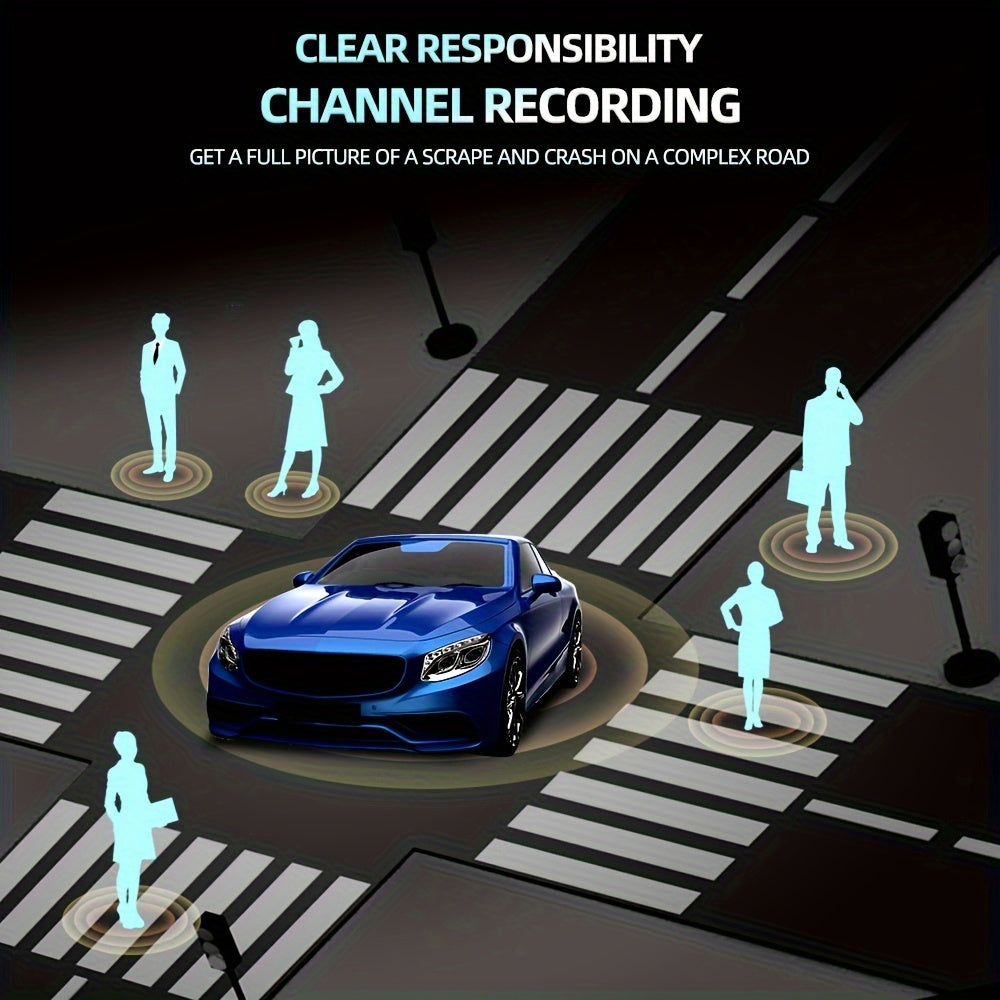 4 Channel Dash Cam For Cars With GPS