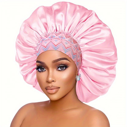 Elegant Floral Satin Shower Cap