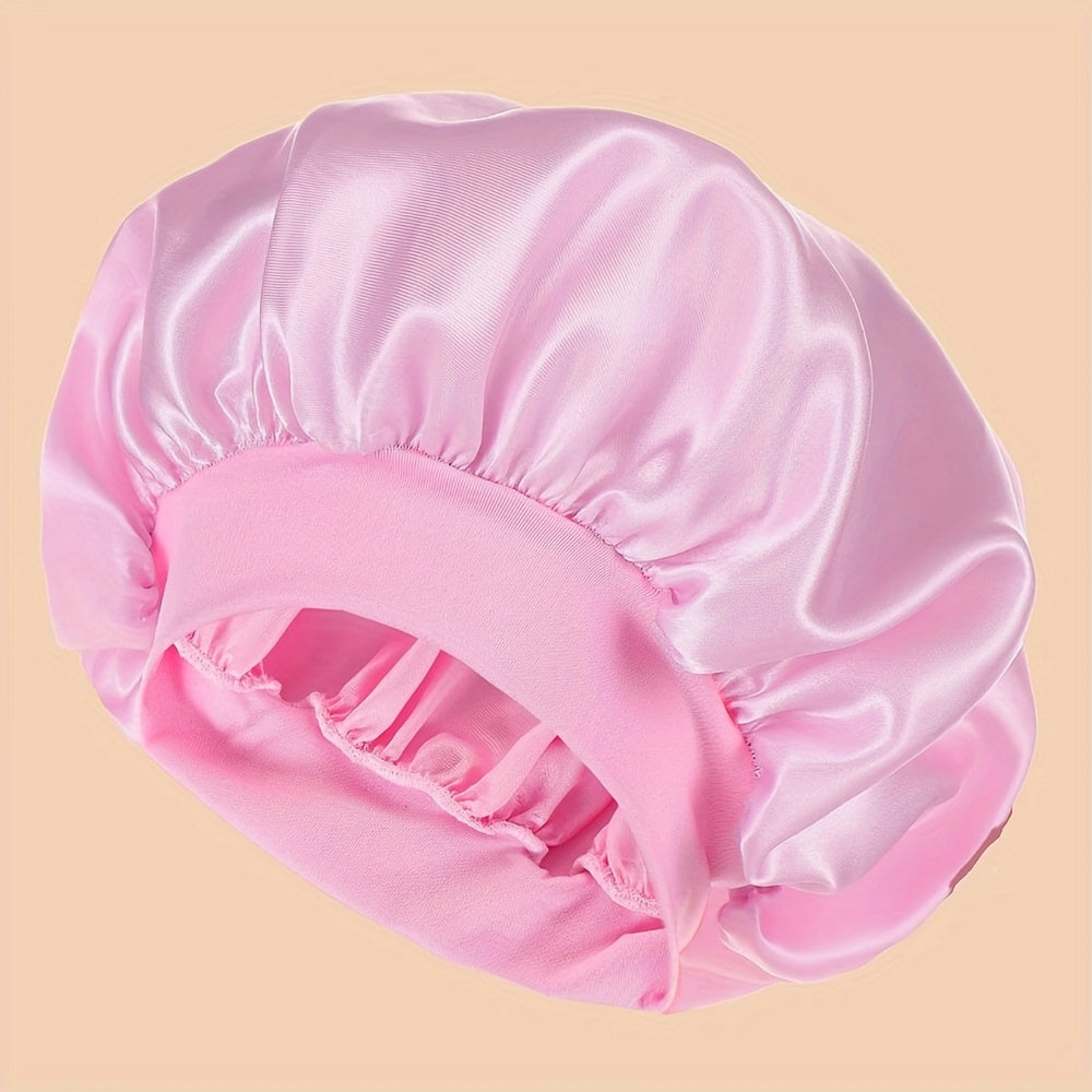Unscented Silk Satin Sleep Cap Pink